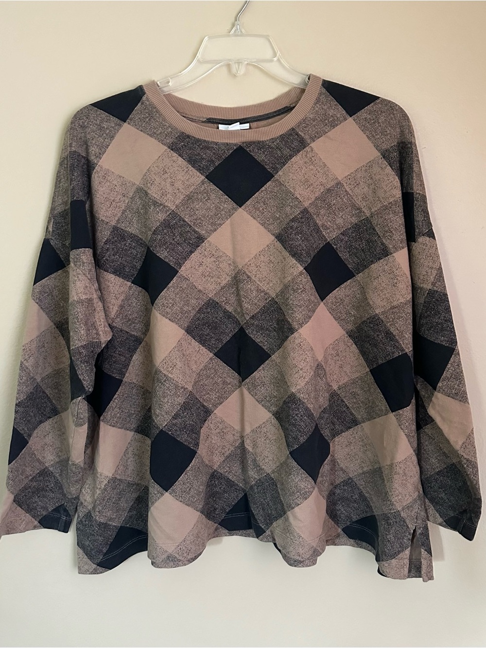 J Jill Argyle Brown And Black Pullover